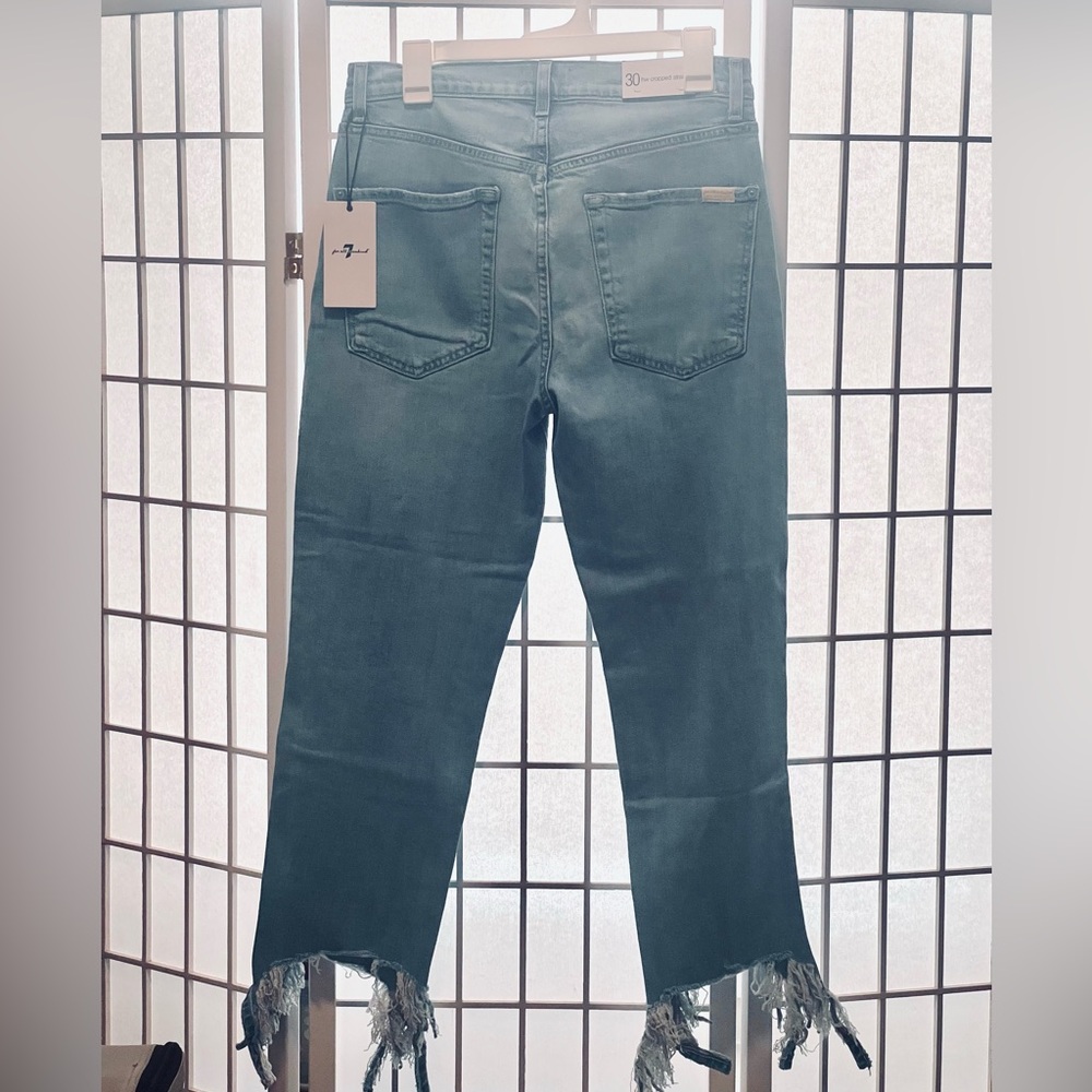 NWT Seven7 HW Cropped Straight Jeans Size 30 Waist